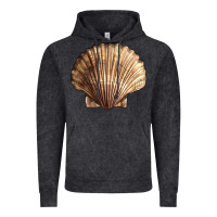 Vintage Black Japanese Scallop Shell Vintage Hoodie - LillyAllenDesigns
