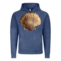 Vintage Denim Japanese Scallop Shell Vintage Hoodie - LillyAllenDesigns