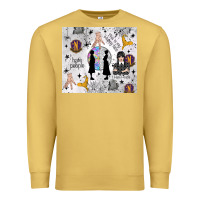 Antique Gold gothic girl and colorful girl Premium Sweatshirt - TumblerDesignByShophia