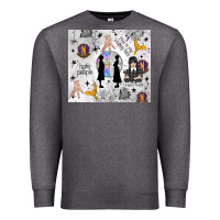 Charcoal Heather gothic girl and colorful girl Premium Sweatshirt - TumblerDesignByShophia