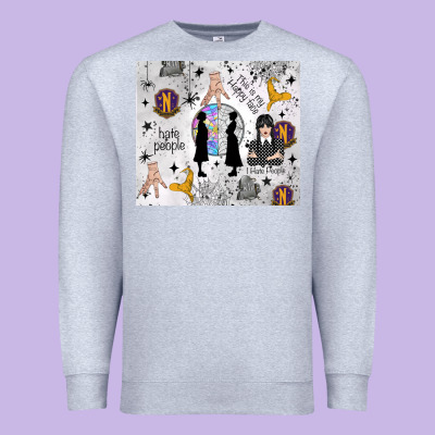 Gothic Girl And Colorful Girl Premium Sweatshirt Designed By Tumblerdesignbyshophia