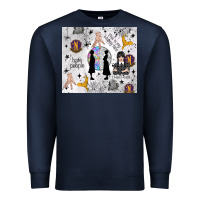 Navy gothic girl and colorful girl Premium Sweatshirt - TumblerDesignByShophia