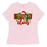 Bubblegum Pink christmas nonna claus Ladies Tee - FaDigitalArtStudio