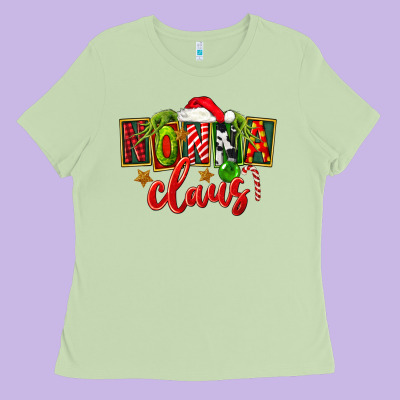 Christmas Nonna Claus Ladies Tee Designed By Fadigitalartstudio