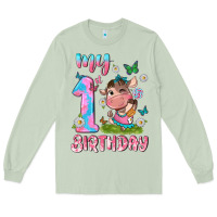 Matcha my 1 st birthday with little cute cow Long Sleeve Tee - NancyCooperArtShop