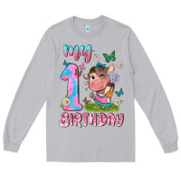 Moon Dust my 1 st birthday with little cute cow Long Sleeve Tee - NancyCooperArtShop