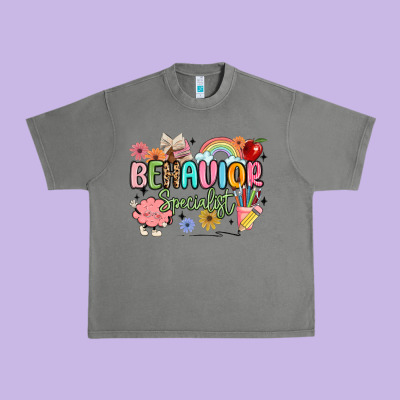 Behavior Specialist Urban Heavy Tee Designed By Maliassmallbusiness