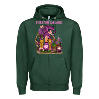 Sports Green fresh lilac gnome Zipper Hoodie - BarkalooDesign