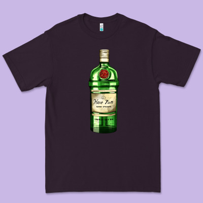 Have Fun Gin Bottle Premium Tee Designed By Adodesignshop