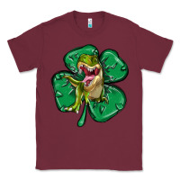 Burgundy dinosaur st patricks day Classic Tee - MaliasSmallBusiness