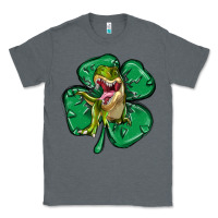 Charcoal Heather dinosaur st patricks day Classic Tee - MaliasSmallBusiness