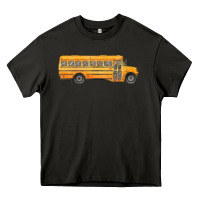 Asphalt school bus Heavy Core Tee - FaDigitalArtStudio