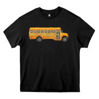 Black school bus Heavy Core Tee - FaDigitalArtStudio