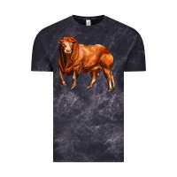 Cloud Black red angus bull Vintage Tee - LillyAllenDesigns