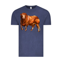 Vintage Denim red angus bull Vintage Tee - LillyAllenDesigns