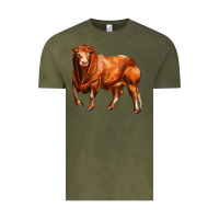 Vintage Olive red angus bull Vintage Tee - LillyAllenDesigns