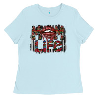 Baby Blue mom life Ladies Tee - SublimationCraftShop