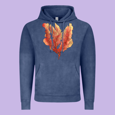 Pink Venus Fan Sea Coral Vintage Hoodie Designed By Lillyallendesigns