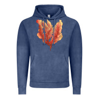 Vintage Denim pink venus fan sea coral Vintage Hoodie - LillyAllenDesigns