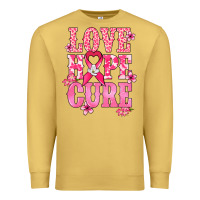 Antique Gold Love Hope Cure Cancer Awareness Premium Sweatshirt - HowdyJamesFarm