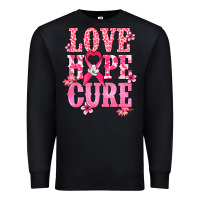 Black Love Hope Cure Cancer Awareness Premium Sweatshirt - HowdyJamesFarm