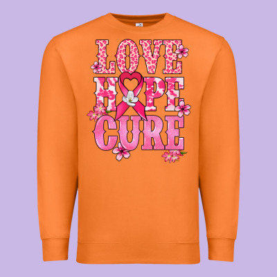 Love Hope Cure Cancer Awareness Premium Sweatshirt Designed By Howdyjamesfarm
