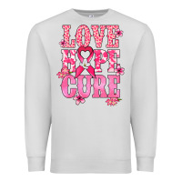 Dove Grey Love Hope Cure Cancer Awareness Premium Sweatshirt - HowdyJamesFarm
