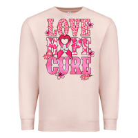 Pale Pink Love Hope Cure Cancer Awareness Premium Sweatshirt - HowdyJamesFarm