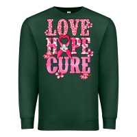 Sports Green Love Hope Cure Cancer Awareness Premium Sweatshirt - HowdyJamesFarm