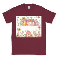 Burgundy teacher custom name Classic Tee - JahusDesignShop