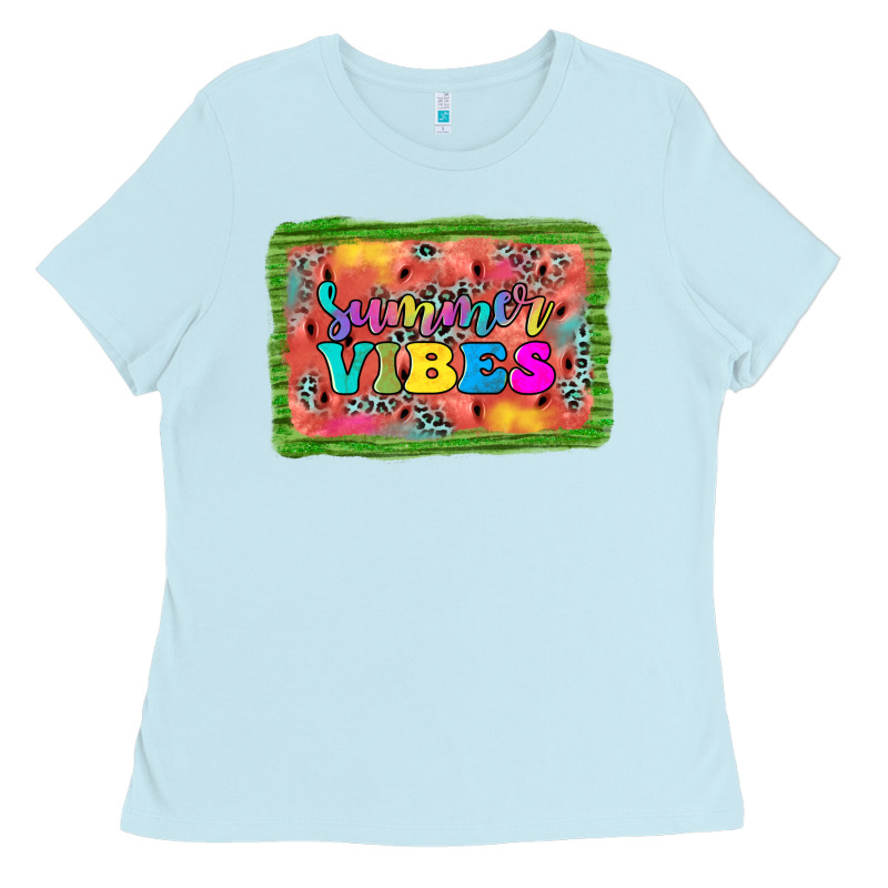 Summer Vibes Watermelon Ladies Tee by JahusDesignShop | Teevron