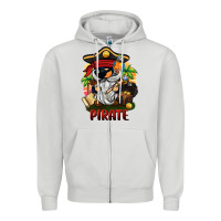 Dove Grey pirate gnome Zipper Hoodie - BarkalooDesign