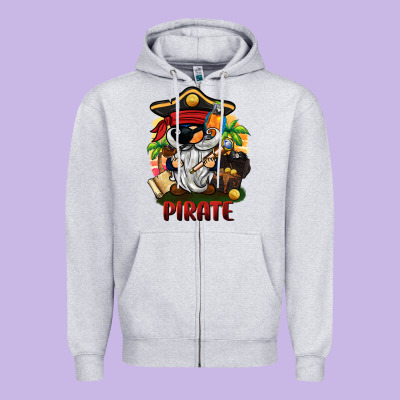 Pirate Gnome Zipper Hoodie Designed By Barkaloodesign