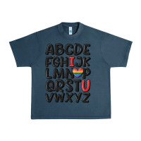 Midnight Navy pride alphabet Urban Heavy Tee - MaliasSmallBusiness