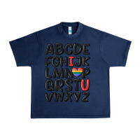 Navy pride alphabet Urban Heavy Tee - MaliasSmallBusiness