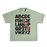 Oil Green pride alphabet Urban Heavy Tee - MaliasSmallBusiness
