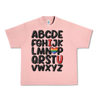 Salmon pride alphabet Urban Heavy Tee - MaliasSmallBusiness