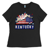Black Kentucky 4th of July Ladies Tee - CowGirlArtShop