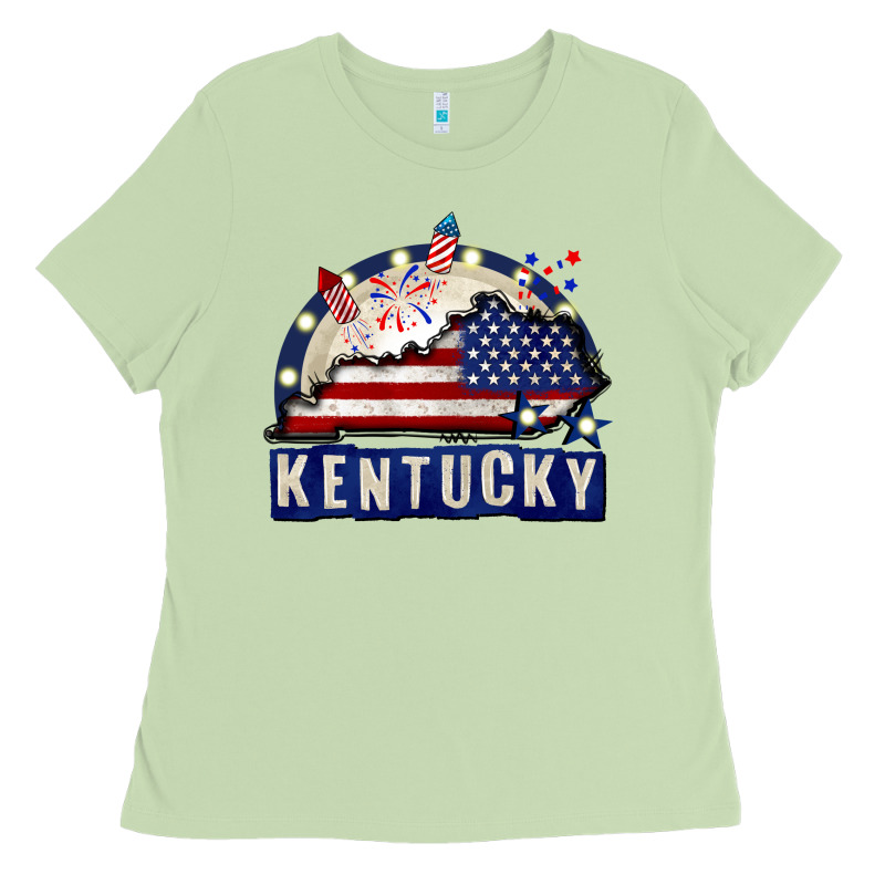 Kentucky 4th Of July Ladies Tee by CowGirlArtShop | Teevron