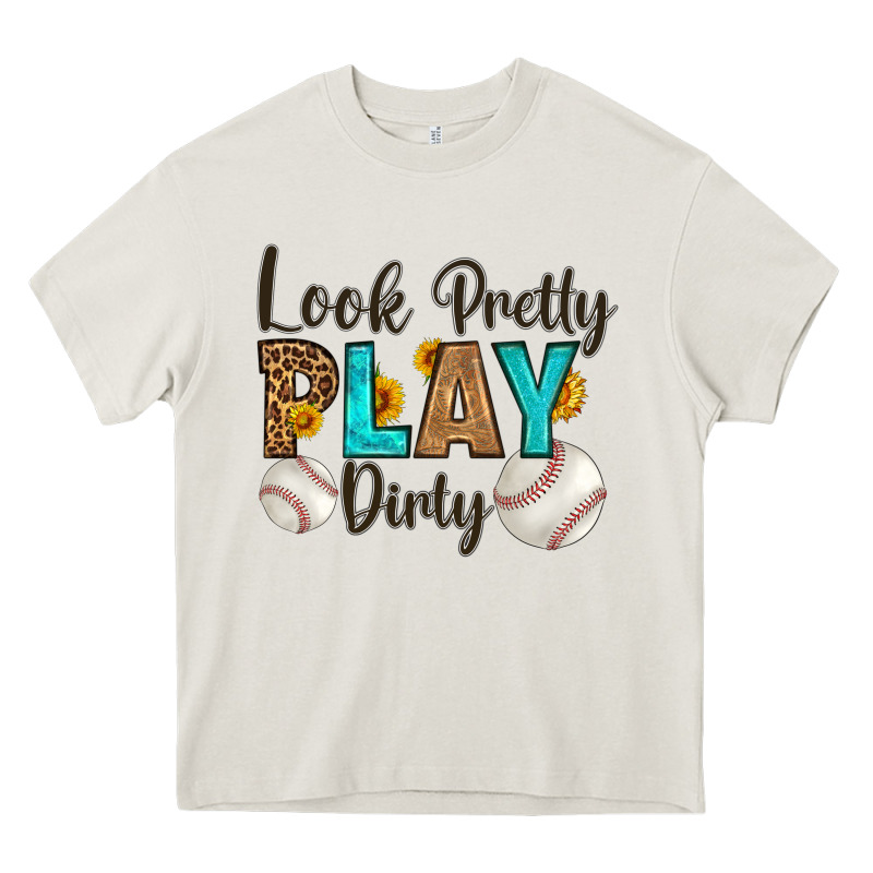 Look Pretty  Play Dirty Heavy Core Tee by HRA Design Shop | Teevron