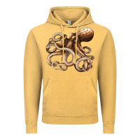 Vintage Mustard octopus Vintage Hoodie - LillyAllenDesigns