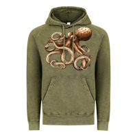 Vintage Olive octopus Vintage Hoodie - LillyAllenDesigns