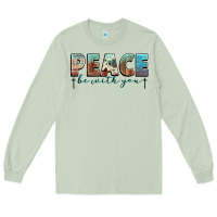 Matcha peace be with you cross Long Sleeve Tee - NancyCooperArtShop