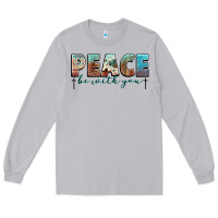 Moon Dust peace be with you cross Long Sleeve Tee - NancyCooperArtShop