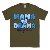 Army Green mama of drama boy mom Classic Tee - MaliasSmallBusiness