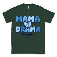 Sports Green mama of drama boy mom Classic Tee - MaliasSmallBusiness