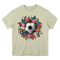 Mossy football sunflower Heavy Core Tee - HRA Design Shop