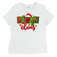 White Christmas nanny claus Ladies Tee - FaDigitalArtStudio