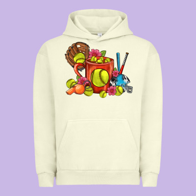 Softball Coffee Mug Urban Hoodie Designed By Fadigitalartstudio