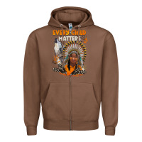 Chestnut every child matters child and wolf Zipper Hoodie - BarkalooDesign